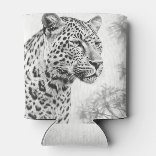 Afrikaanse Leopard Pencil Drawing Blikjeskoeler (Achterkant)