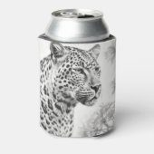 Afrikaanse Leopard Pencil Drawing Blikjeskoeler (Blikje Achterkant)