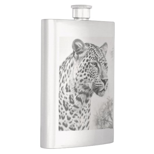 Afrikaanse Leopard Pencil Drawing Flacon (Rechts)