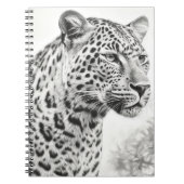 Afrikaanse Leopard Pencil Drawing Notitieboek (Voorkant)