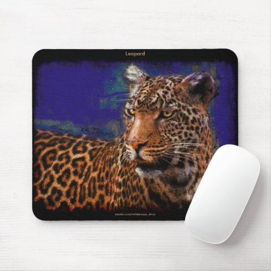 Afrikaanse Leopard Wildlife Art Mousepad Muismat (Met muis)