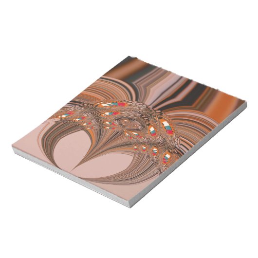 Afrikaanse Lichtblonde Kaleidoscoop Art Print Desi Notitieblok (Linkerzijde)