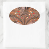 Afrikaanse Lichtblonde Kaleidoscoop Art Print Desi Ovale Sticker (Tas)