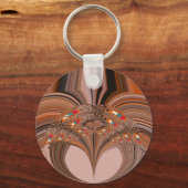 Afrikaanse Lichtblonde Kaleidoscoop Art Print Desi Sleutelhanger (Voorkant)