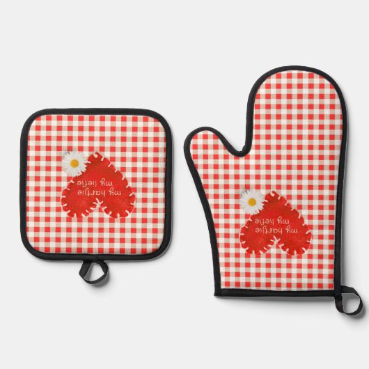 Afrikaanse Liefde / Romanse - Mijn Hartjie Mijn Le Ovenwant & Pannenlap Set (Voorkant)