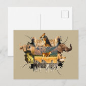 Afrikaanse Lijst in het wild, Eland Mountain Briefkaart (Voorkant / Achterkant)