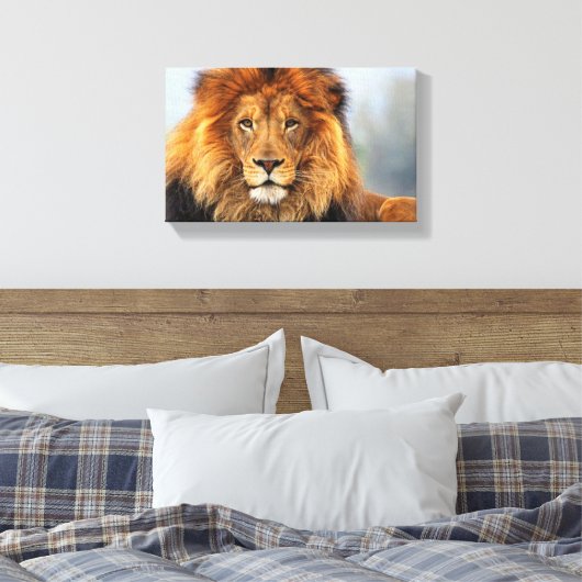 Afrikaanse lion 1 canvas afdruk (Insitu (Slaapkamer))