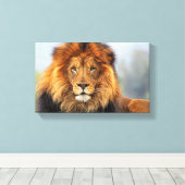 Afrikaanse lion 1 canvas afdruk (Insitu (Houten vloer))