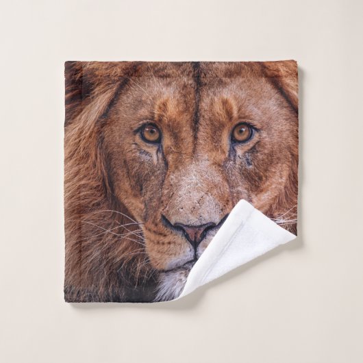 Afrikaanse lion bad handdoek (Wasdoekje)
