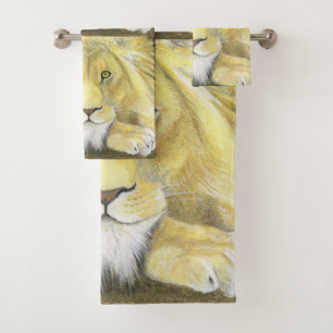 Afrikaanse lion bad handdoek