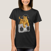 Afrikaanse lion cub boombox blaster Hop-hak-door-z T-shirt (Voorkant)