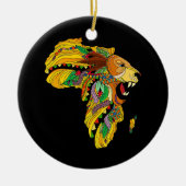 Afrikaanse lion keramisch ornament (Voorkant)