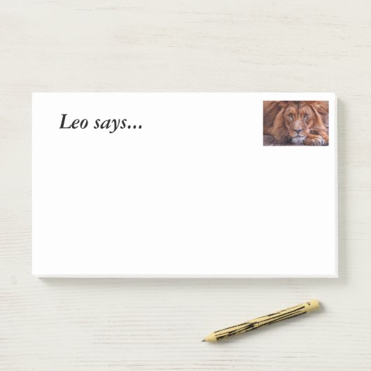 Afrikaanse lion post-it® notes (Op bureau)