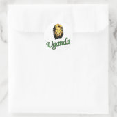 Afrikaanse lion ronde sticker (Tas)