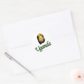 Afrikaanse lion ronde sticker (Envelop)
