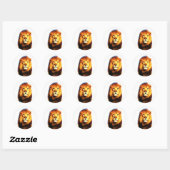 Afrikaanse lion ronde sticker (Vel)
