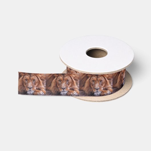 Afrikaanse lion satijnen lint (Spoel)