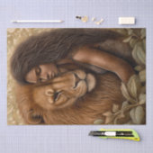 Afrikaanse lion tissuepapier (Craft)