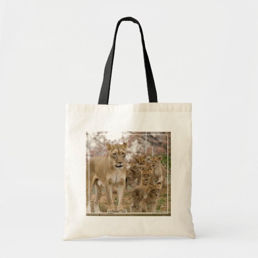 Afrikaanse lionkubussen met moeder tote bag (Voorkant)