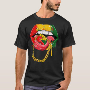 Afrikaanse lips T-Shirt Africa Flag Black History