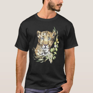 Afrikaanse luipaard I Big Cat I Wildbloemen I Wate T-shirt