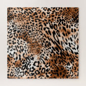 Afrikaanse luipaard print naadloos legpuzzel (Horizontaal)