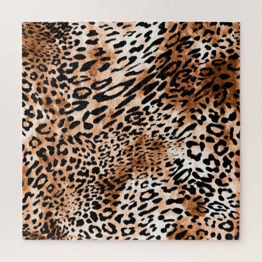 Afrikaanse luipaard print naadloos legpuzzel (Verticaal)