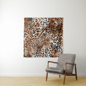 Afrikaanse luipaard print naadloos wandkleed (In situ)