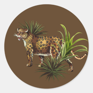 Afrikaanse luipaard ronde sticker