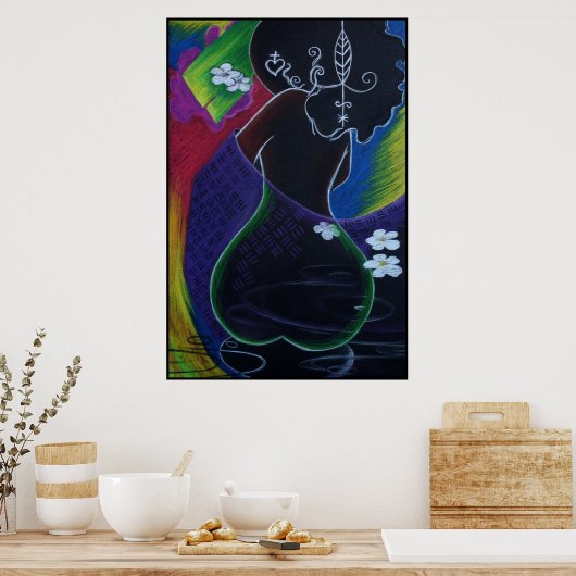 Afrikaanse maan - Miami Deco Print (Keuken)