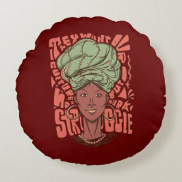 Afrikaanse maand met zwarte vrouwengeschiedenis rond kussen