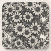 Afrikaanse madeliefjes tekening bier onderzetter (Voorkant)