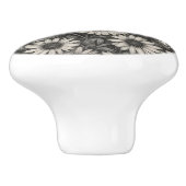 Afrikaanse madeliefjes tekening keramische knop (Zijkant)