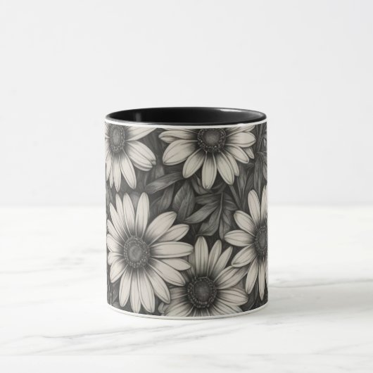 Afrikaanse madeliefjes tekening mok (Midden)