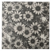 Afrikaanse madeliefjes tekening tegeltje (Voorkant)