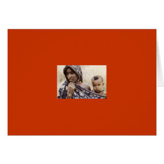 Afrikaanse mama met Nose Ring en Baby