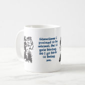 Afrikaanse Man Tekening Funny Quote Klassieke witt Koffiemok (Voorkant links)