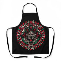Afrikaanse Mandala-kunst Zwarte Vrouw Portret Scho