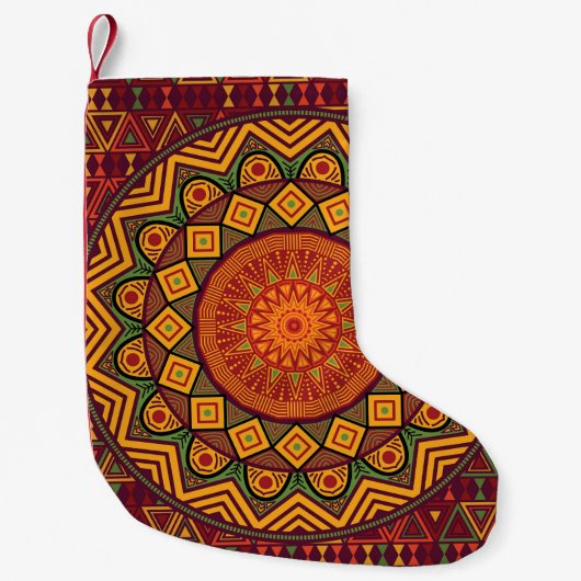 Afrikaanse mandala, Polynesische circulaire design Kleine Kerstsok (Voorkant)