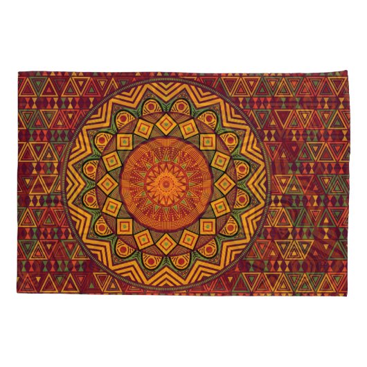 Afrikaanse mandala, Polynesische circulaire design Kussensloop (Achterkant)