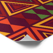 Afrikaanse mandala, Polynesische circulaire design Poster (Hoek)