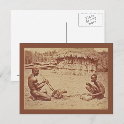 Afrikaanse Mannen die metaal maken Briefkaart (Voorkant / Achterkant)