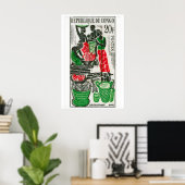 Afrikaanse markt kunstprint vintage Congo-postzege Poster (Thuiskantoor)