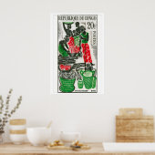 Afrikaanse markt kunstprint vintage Congo-postzege Poster (Keuken)