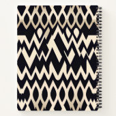 afrikaanse marokko golven geometrisch goud patroon notitieboek (Achterkant)