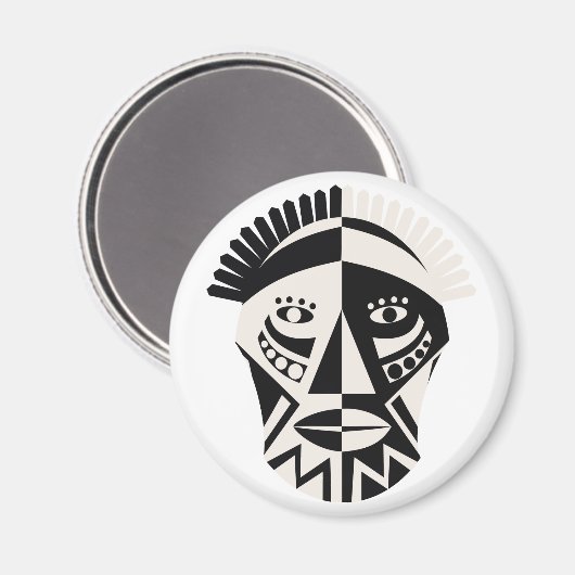 Afrikaanse maskermagneten magneet (Voorkant / Achterkant)