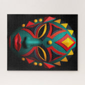 Afrikaanse maskerpuzzel legpuzzel (Horizontaal)