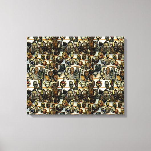 Afrikaanse maskers canvas afdruk (Voorkant)