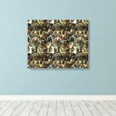 Afrikaanse maskers canvas afdruk (Insitu (Houten vloer))