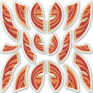 Afrikaanse Maskers Icooncollectie Contourstickers Sticker